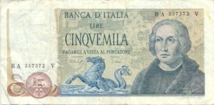 Italy, 5,000 Lira, P102c