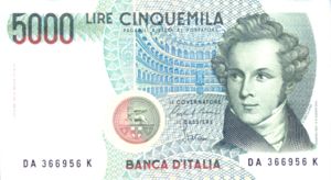 Italy, 5,000 Lira, P111a