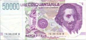Italy, 50,000 Lira, P116c
