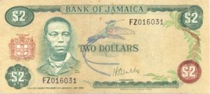Jamaica, 2 Dollar, P60b