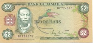 Jamaica, 2 Dollar, P69b v1