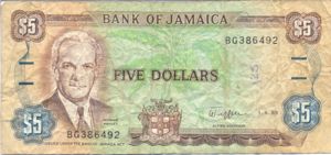 Jamaica, 5 Dollar, P70c