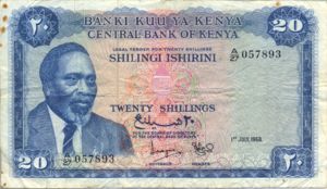 Kenya, 20 Shilling, P3c