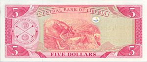 Liberia, 5 Dollar, P26c