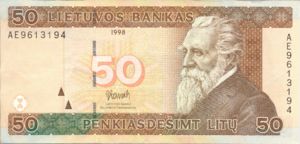 Lithuania, 50 Litas, P61