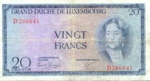Luxembourg, 20 Franc, P49a