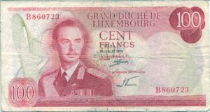 Luxembourg, 100 Franc, P56a