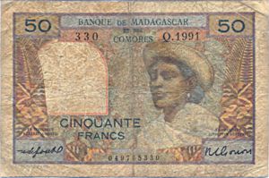 Madagascar, 50 Franc, P45b