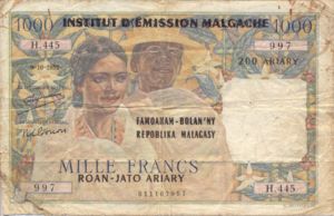 Madagascar, 200/1000 Ariary/Franc, P54