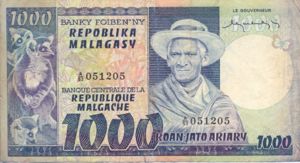 Madagascar, 200/1000 Ariary/Franc, P65a