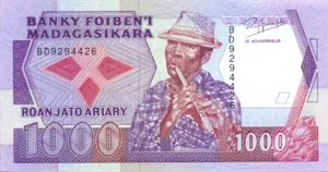 Madagascar, 200/1000 Ariary/Franc, P72b