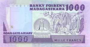 Madagascar, 200/1000 Ariary/Franc, P72b
