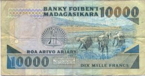 Madagascar, 2000/10000 Ariary/Franc, P74a