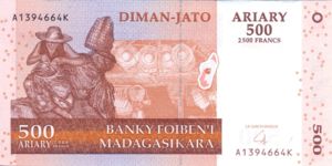 Madagascar, 500/2500 Ariary/Franc, P88b
