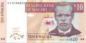 Malawi, 10 Kwacha, P43a