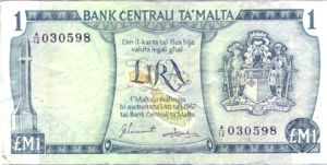 Malta, 1 Lira, P31a