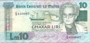Malta, 10 Lira, P39