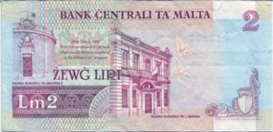 Malta, 2 Lira, P45a