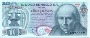 Mexico, 10 Peso, P63b