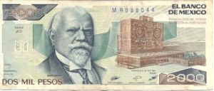 Mexico, 2,000 Peso, P82c Sign.2