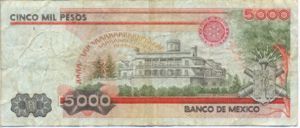 Mexico, 5,000 Peso, P87