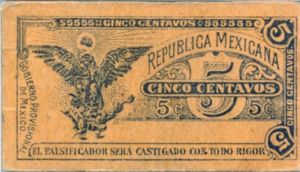 Mexico, 5 Centavo, S697 L XII