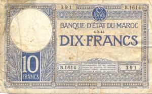 Morocco, 10 Franc, P17b