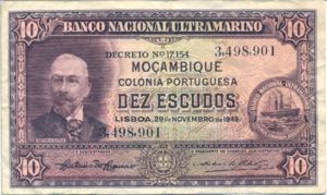 Mozambique, 10 Escudo, P95 Sign.2