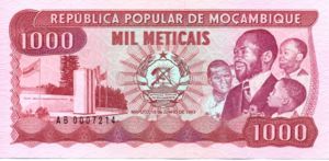 Mozambique, 1,000 Meticais, P132a