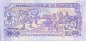 Mozambique, 5,000 Meticais, P133b