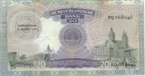 Netherlands, 20 Gulden, P55