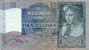 Netherlands, 10 Gulden, P56b