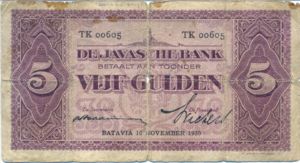 Netherlands Indies, 5 Gulden, P69c