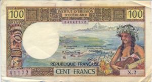 New Caledonia, 100 Franc, P63b