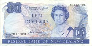 New Zealand, 10 Dollar, P172a