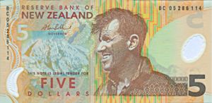 New Zealand, 5 Dollar, P185b