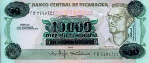 Nicaragua, 10,000 Cordoba, P158