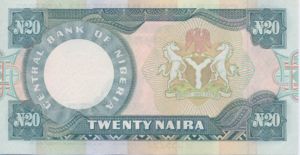 Nigeria, 20 Naira, P26i