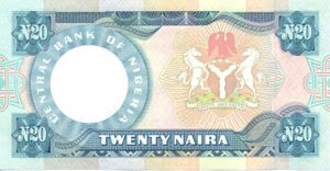 Nigeria, 20 Naira, P26j
