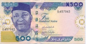Nigeria, 500 Naira, P30d