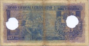 Portuguese India, 20 Rupee, P37