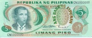 Philippines, 5 Peso, P153b