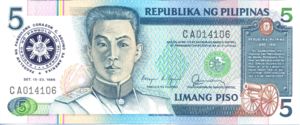 Philippines, 5 Peso, P175a
