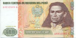 Peru, 500 Intis, P135