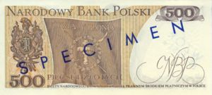 Poland, 500 Zloty, P145s1 v1