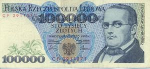 Poland, 100,000 Zloty, P154a