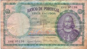 Portugal, 20 Escudo, P153b Sign.2