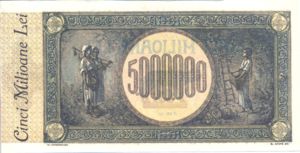 Romania, 5,000,000 Lei, P61b