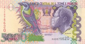 São Tomé and Príncipe (Saint Thomas and Prince), 5,000 Dobra, P65b