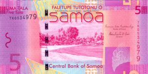 Samoa, 5 Tala, P38b